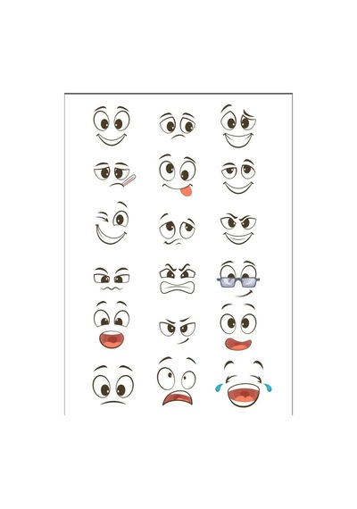 Yüz İfadeleri Sticker Set