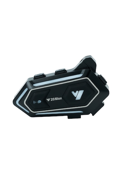 Gp Katjmer Y20 Max Bluetooth 5.3 300m Çift Yönlü Rgb Işıklı Motosiklet Kask Kulaklığı Intercom