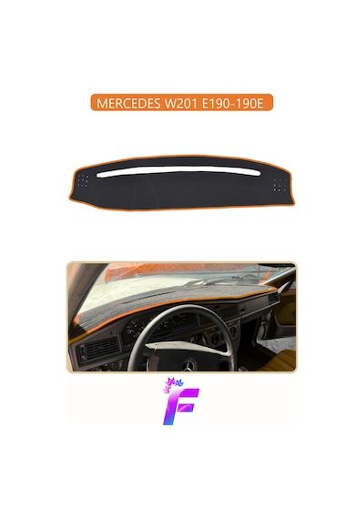 Mercedes W201/e190 Uyumlu Torpido Örtüsü Yansıma Önleyici Kolay Montaj Tam Koruma H10