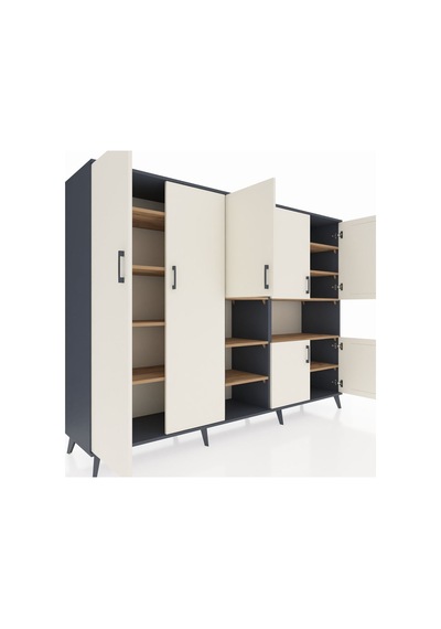 Hyperion Dolap 13 Raflı 7 Kapaklı 220x44x163 Antrasit-aytaşı/çam Aytası/atlas Çam - Antrasıt Hyperion Dolap 13 Raflı 7 Kapaklı 220x44x163 Antrasit-aytaşı/çam Aytası/atlas Çam - Antrasıt