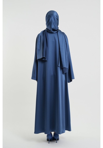 Şakika Kadın Aysha Abaya Ferace & Şal Bebe Mavisi