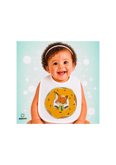Zootropolis Nick Keten Bebek Mama Önlüğü Yumuşak - Emici - Yıkanabilir - Özel Tasarım P214 Çok Renkli