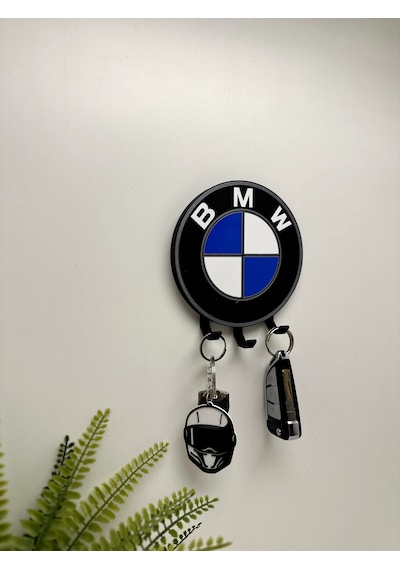 3d Baskı Dekoratif Bmw Model Anahtar Askılığı Mavi - Siyah