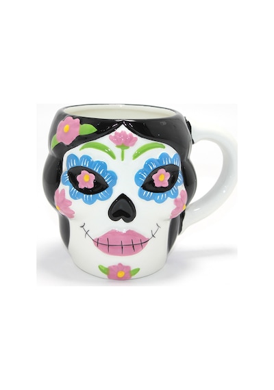 River World Seramik Kupa Tasarımı Şeker Kurukafa Day Of The Dead Çok Renkli
