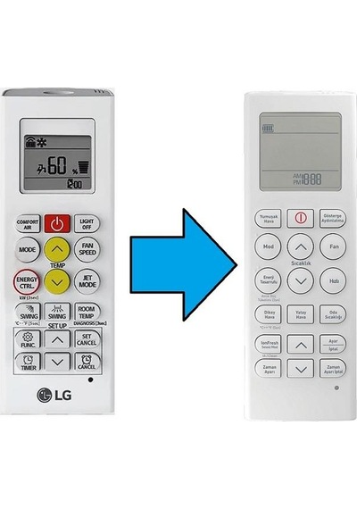 Lg İnverter Klima Kumandası-resimde Sağdaki Gönderilir