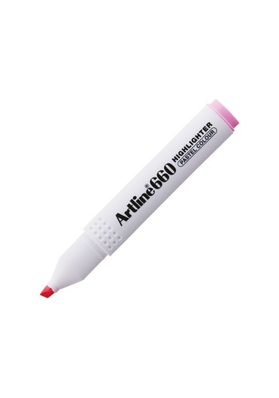 Artline Fosforlu Kalem Kesik Uç 1,0-4,0 Mm Pastel Pink Ek-660 Çok Renkli