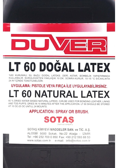Duver Lt 60 Profesyonel Su Bazlı Doğal Latex Yapıştırıcı