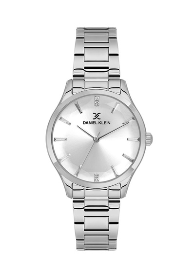 Daniel Klein Dk.6.10925.1 Modern Silver Çelik Kordon Kristal Detaylı Gümüş Elegance Kadın Kol Saati Gümüş