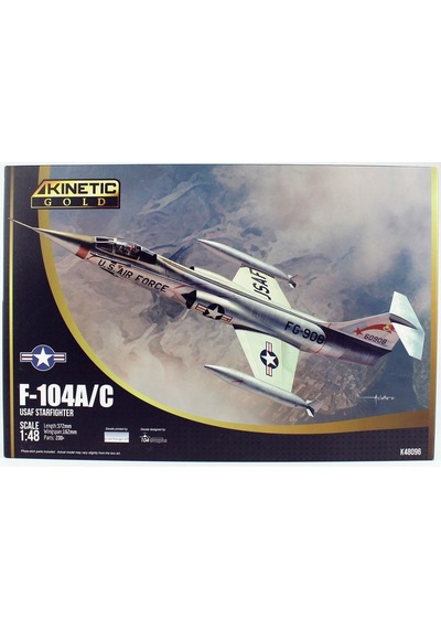 Kinetic K48096 1/48 Ölçek, F-104a/c Usaf Startfighter Savaş Uçağı, Plastik Model Kiti-56353