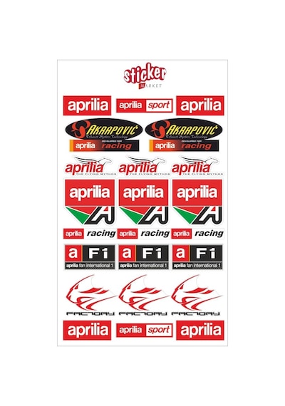 Aprilia Motosiklet Sticker Seti