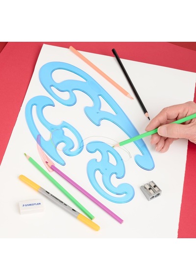 Staedtler 571 40 Wp Mars Burmester Eğri Cetveller Kutuda 3 Parça, Diğer