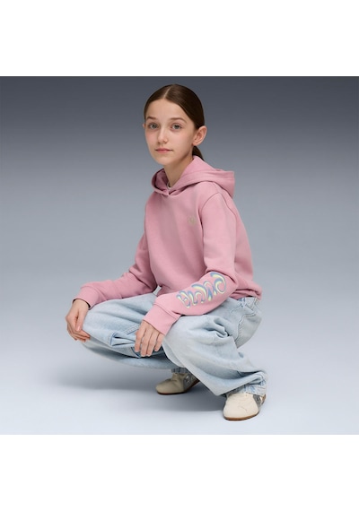 Puma Tweenerverse Çocuk Pembe Kapüşonlu Sweatshirt Pembe