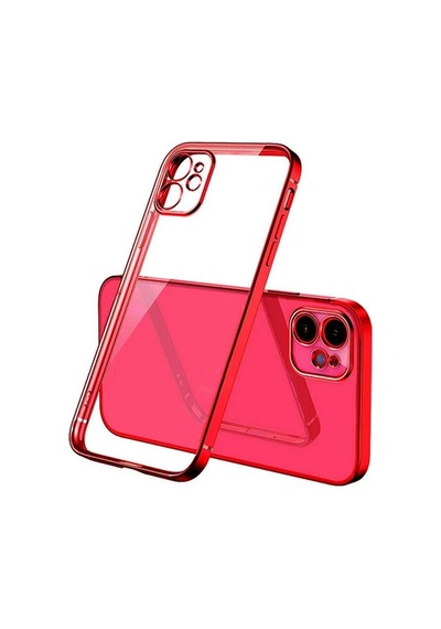 İphone 12 Mini 5.4inç Renkli Kenar Şeffaf Kılıf Kamera Korumalı Kılıf- 5775 Mh-hs8085-3137