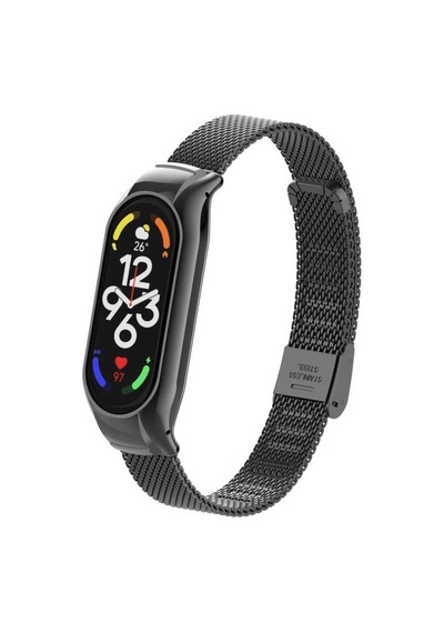 Xiaomi Mi Band 7 Uyumlu Krd-06 Metal Zore Kordon-siyah