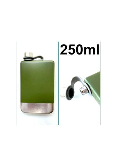 Omeniv 304Çelik Yeşil Matara 250ml Termos İçki Votka Viski Şişesi