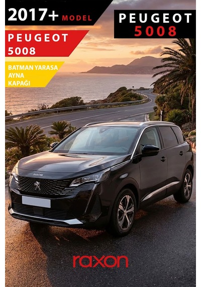 Peugeot 5008 2017+ Batman & Yarasa Ayna Kapağı Parlak Piano Black Sport