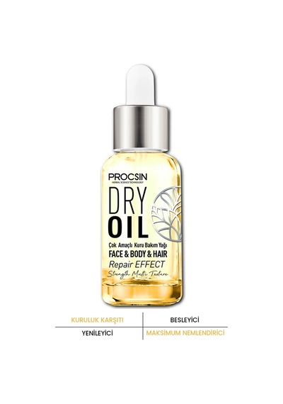 Procsin Maksimum Nemlendirici Çok Amaçlı Kuru Bakım Yağı 20 ML