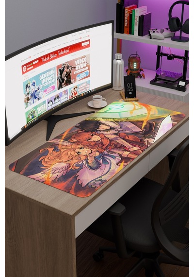 The Rising Of The Shield Hero Dikişli Kauçuk Oyuncu Mousepad V4 - 90x40 Xxl Gaming Mouse Pad