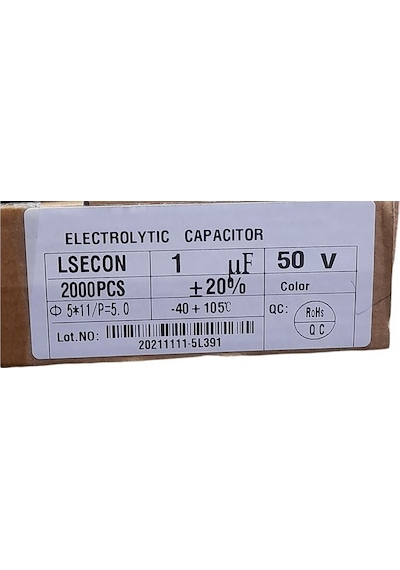 1Uf50Volt Elektrolitik Kondansatör ( 10 Adet )