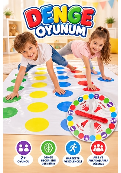 Twist Master Eğlenceli Egzersiz Denge Ve Aktivite Oyunu Hareket Ve Denge Eğitici Beceri Oyunu