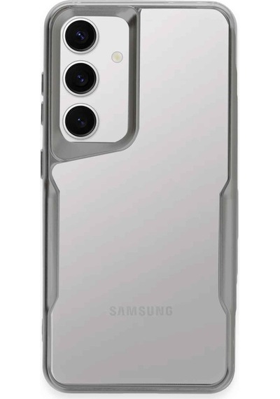 Samsung Galaxy Uyumlu -  S24 Kılıf Boyi Silikon Kapak -  Gümüş