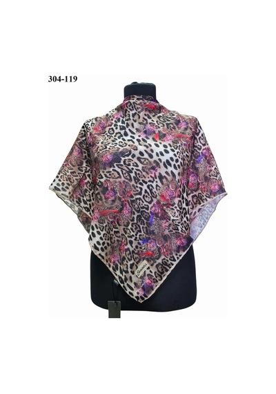 Sharell Leopar Desenli Soft Pamuk Eşarp 304-119 Çok Renkli