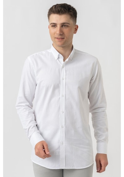 White Stone Aarburg G45044 Pamuklu Regular Fit Oxford Gömlek Beyaz-beyaz Beyaz