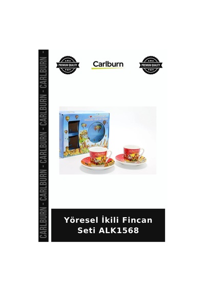 Özel Üretim Kahve Sunum Çeyiz Hediye Yöresel İkili Fincan Seti Alk1568 Diğer