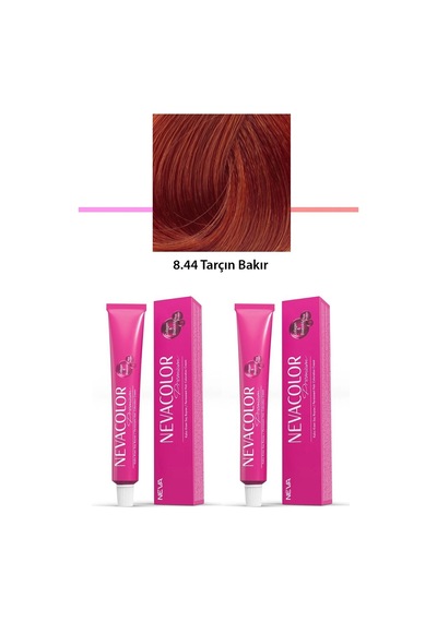 2 Li Set Premium 8.44 Tarçın Bakır - Kalıcı Saç Boyası 2 X 50 G Tüp