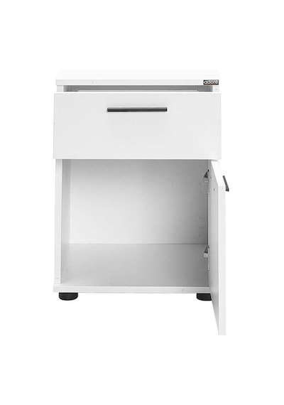 White Çekmeceli Kapaklı Komodin-mat Beyaz 40x57x41 Cm Gxyxd
