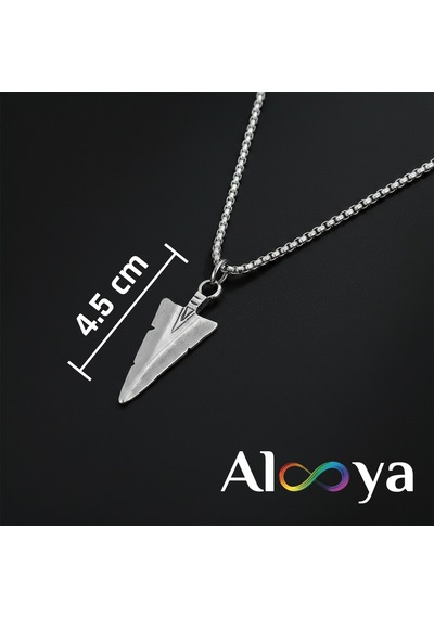 Özgür Ruh Sembolü Ok Ucu Gümüş Kaplama Kolye Ucu Silver