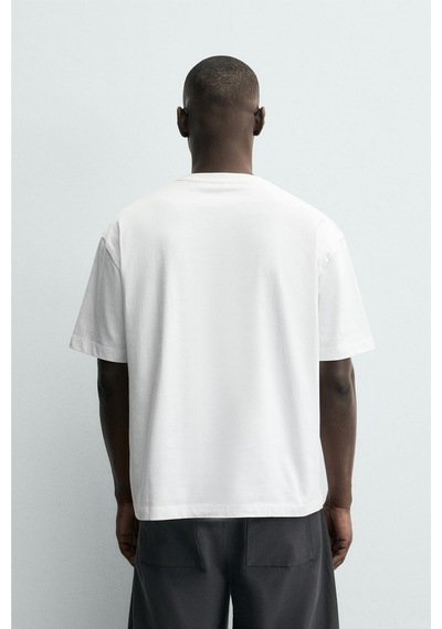 King Brich Oversize Kalıp Basic Tişört Beyaz