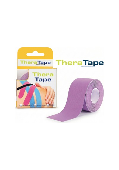 Thera Tape Kinesio Sporcu  Bandı Yüz & Vücut Uyumlu Kinezyo Bant Mor 5 CM x 5 M