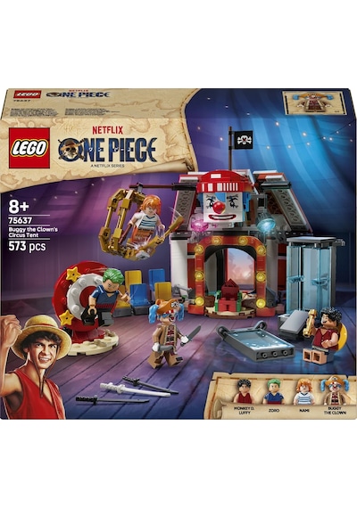 LEGO® ONE PIECE Palyaço Buggy'nin Sirk Çadırı 75637 - 8 Yaş ve Üzeri Çocuklar için Yaratıcı Oyuncak Yapım Seti (573 Parça)