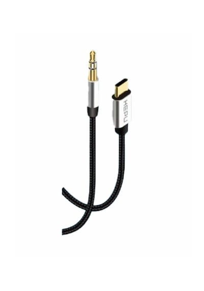 Hepu Hp-20 Aux Kablosu Type-c Jack Çevirici Siyah