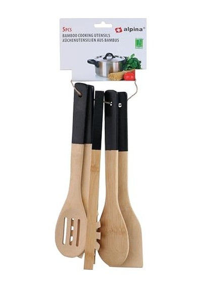 Alp108 Bambu Mutfak Gereçleri Seti 5 Parça 30 Cm Diğer