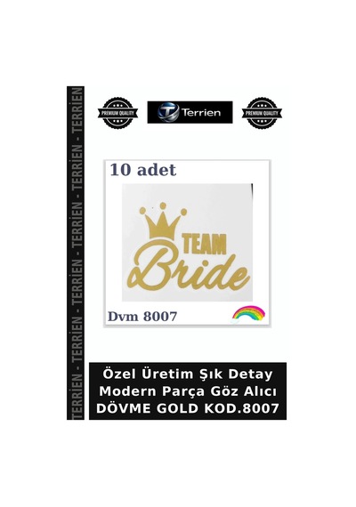 Özel Üretim Şık Detay Modern Parça Göz Alıcı Dövme Gold Kod.8007