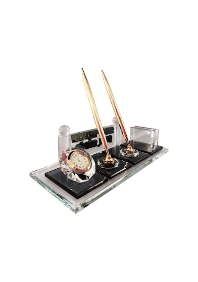Mertkristal Kristal Masa İsimliği Kalemli Ofis Hediyesi M117