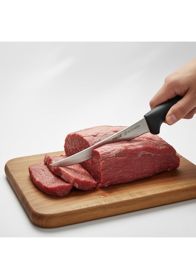 Butcher's Sıyırma Bıçağı Kıvrık Sert 12 Cm Siyah