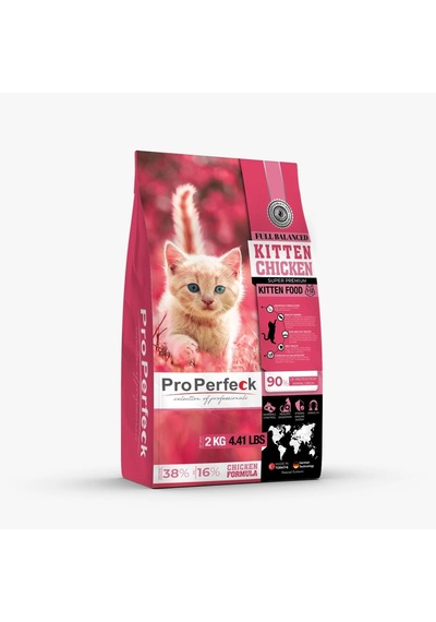 Pro Perfeck Süper Premium Tavuklu Narlı Havuçlu Yavru Kedi Maması 2 KG