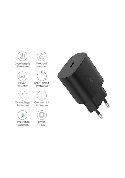 Samsung Galaxy A73 S22 S23 A23 M23 M33 A53 Uyumlu Android Type-C Ultra Hızlı Şarj Cihazı / Şarj Aleti 22.5W 3.0 Amper Şarj Başlığı Adaptör