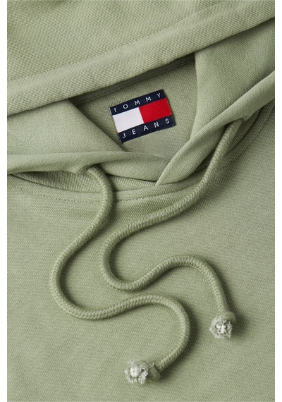 Tommy Hilfiger Tjm Regular Badge Erkek Yeşil Hoodie-16112