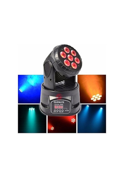 Quenlite Wash-107 DMX Moving Head Robot Sahne Işık Sistemi 7x10W