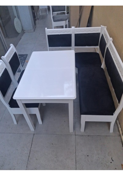 Köşe Mutfak 90555 Tk Kayın Ahşap Sandık Açıl Masa Babyface Siyah Kumaş Parlak Beyaz Lake Siyah Köşe Mutfak 90555 Tk Kayın Ahşap Sandık Açıl Masa Babyface Siyah Kumaş Parlak Beyaz Lake Siyah