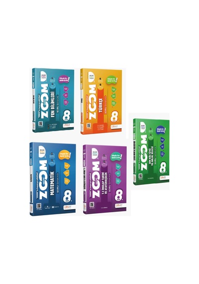 Günay Yayınları 8. Sınıf Zoom Türkçe + Matematik + 5 Kitap Seti