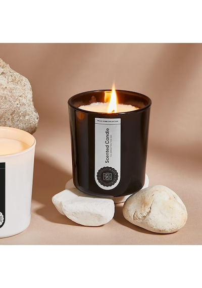 Selka Home - Bliss 2'li Cam Tasarım Kokulu Candle Mum Siyah - Beyaz