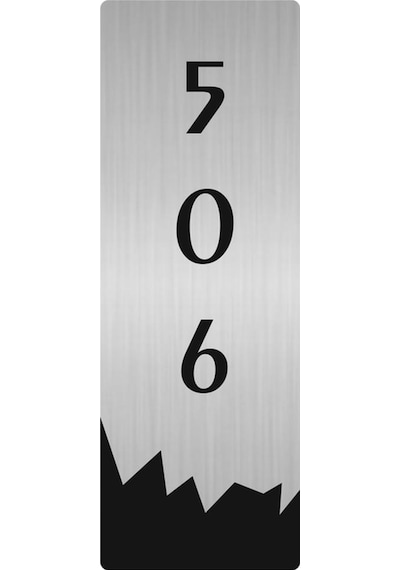 Metal Departman Kapı İsimliği, Yönlendirme Levhası 506 Dikey 5x20 Cm Gümüş Renk