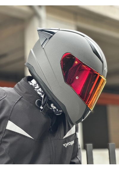 Ls2 Rapıd 2 Mat Concrete Kask Şeffaf Vizör + Spoiler Mat Concrete