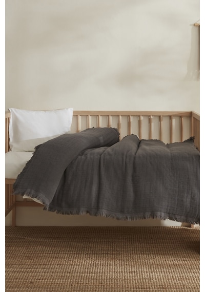 Karaca Home Lily %100 Pamuk Bebek Battaniye Gri Gri