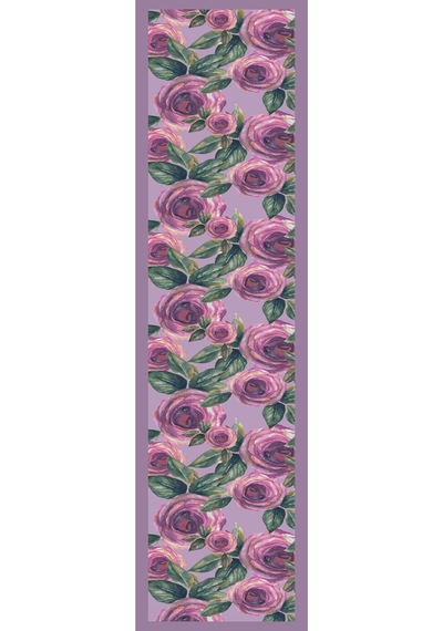 Lila Rose Fantasy Desen Kadın Saten Fular 30x165cm Çok Renkli
